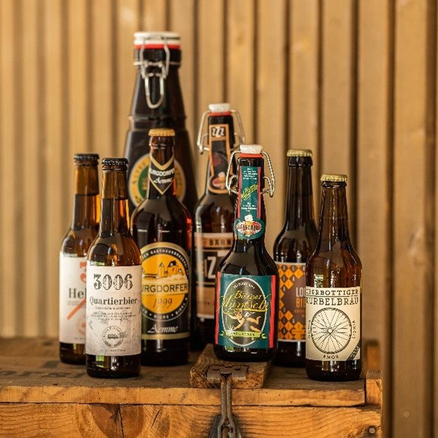 Regionale Biere im Dorfladen Frauenkappelen